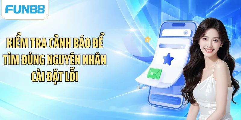 Kiểm tra cảnh báo để tìm đúng nguyên nhân cài đặt lỗi
